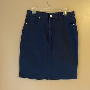 Blue denim knee length skirt - SZ 10